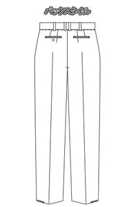 男性　スラックス　バックスタイル