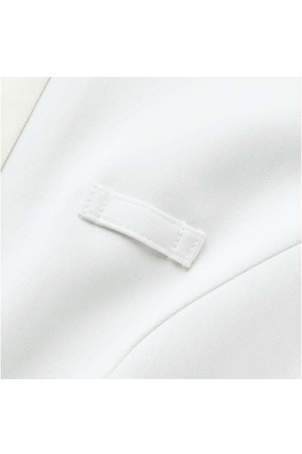 女性ニットワッフルシャツ　名札ループ