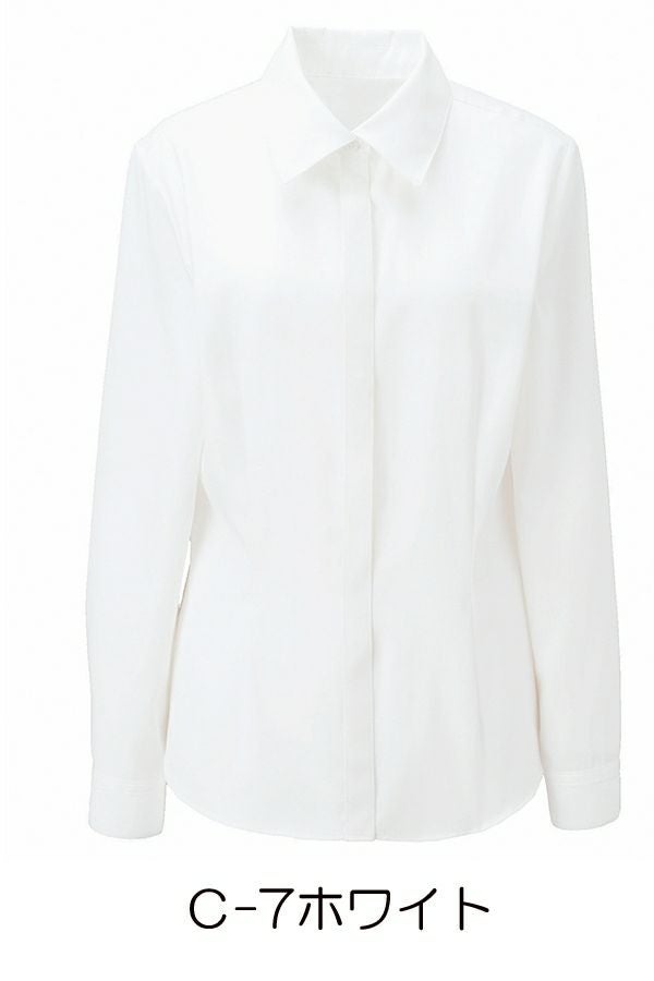 ブラウス長袖　ホワイト