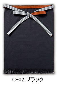 帆前掛け　ブラック