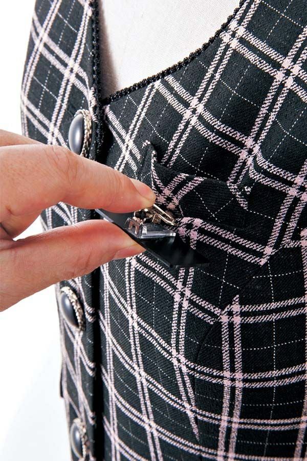 ベスト（チェック）　ネームループ付き