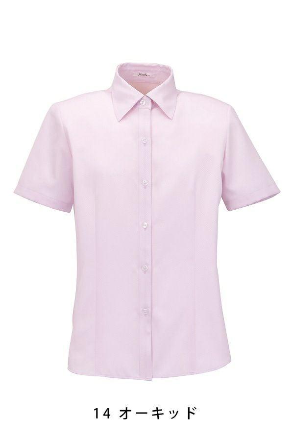 ブラウス半袖　オーキッド