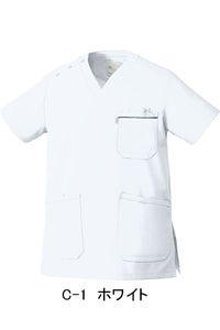 スクラブ［男女兼用］　ホワイト