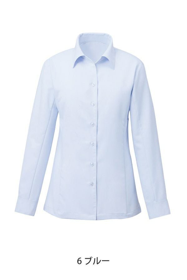 ブラウス長袖　ブルー