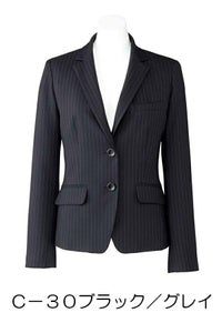 リーズナブルジャケット（ストライプ）　Ｃ-28　ネイビー×グレー Ｃ-30　ブラック×グレー
