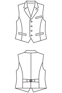 　男性衿付べスト　イラスト