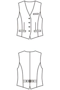 女性べスト　イラスト　フロント　バックスタイル