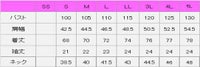 男性ボタンダウンポロシャツ　サイズ表