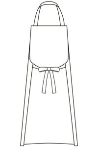 綿１００％胸付エプロン　置き取り　バックスタイル