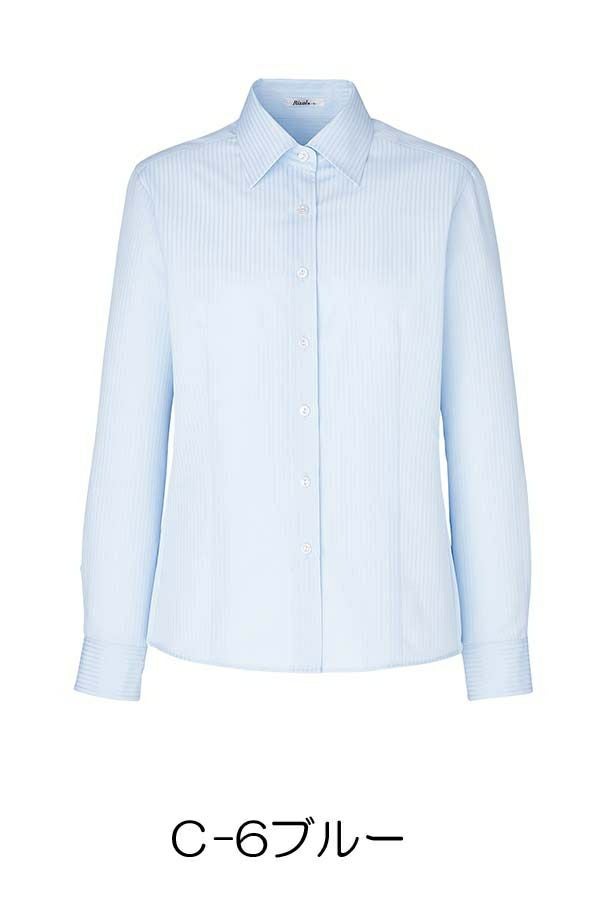 ブラウス長袖　ブルー
