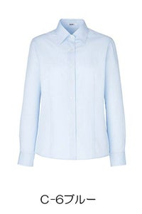 ブラウス長袖　ブルー