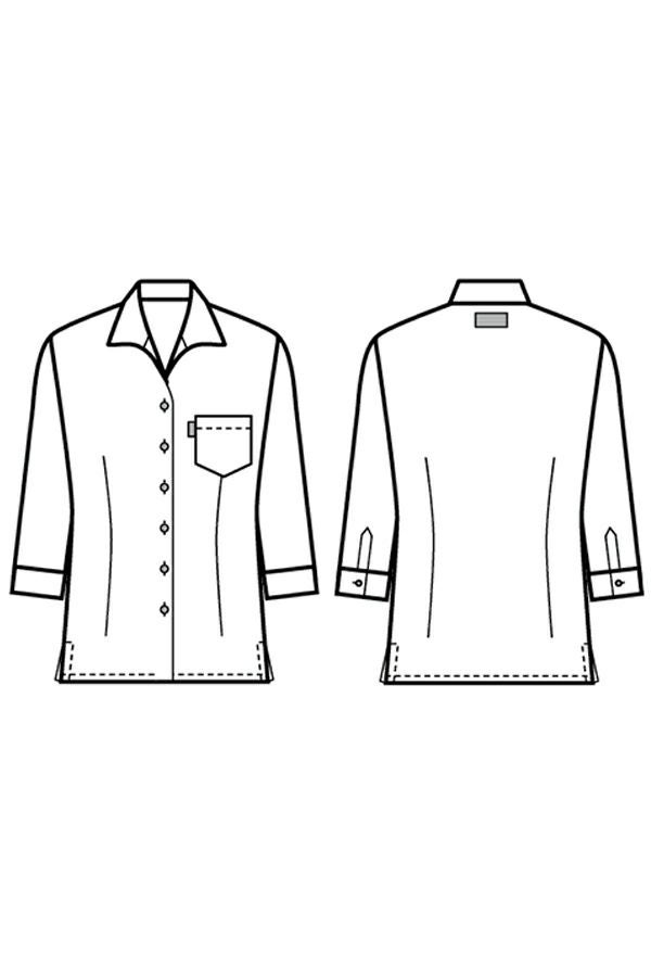 イタリアンカラー　シャツ　イラスト