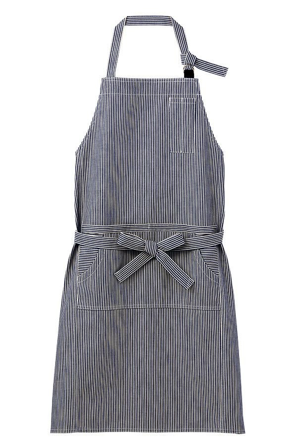 ヒッコリー胸当てエプロン　置き取り