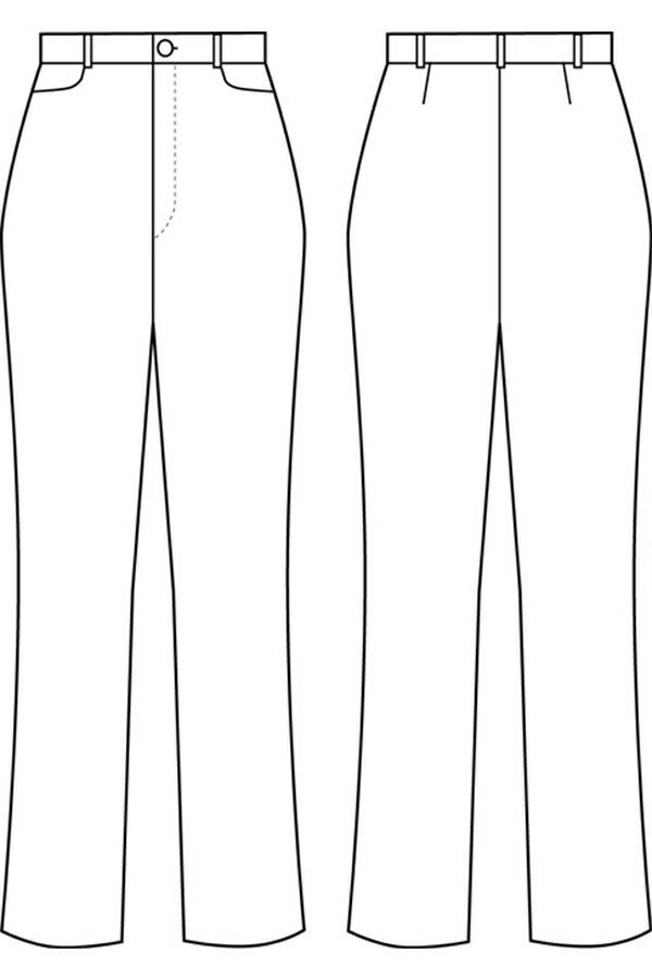 美脚ストレッチパンツ　イラスト