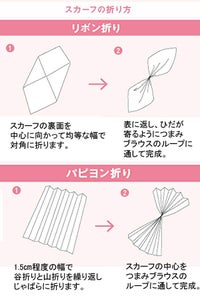 ミニスカーフ　イラスト