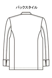 コックコート　イラスト　バックスタイル