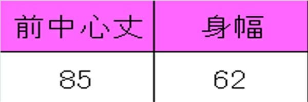 胸当てエプロン　サイズ表