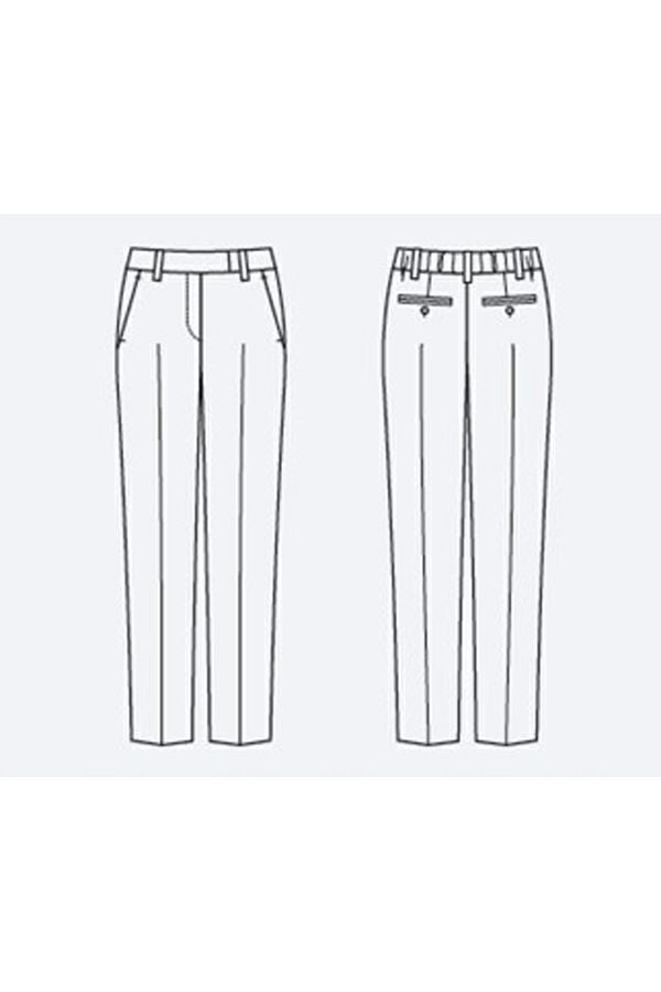 春夏用テーパードパンツ　イラスト
