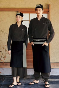 和風シャツ　男女兼用　前掛け　帽子