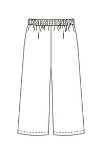 女性エプロン風和風パンツ　イラスト