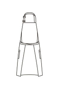 退色防止胸当てエプロン　イラスト