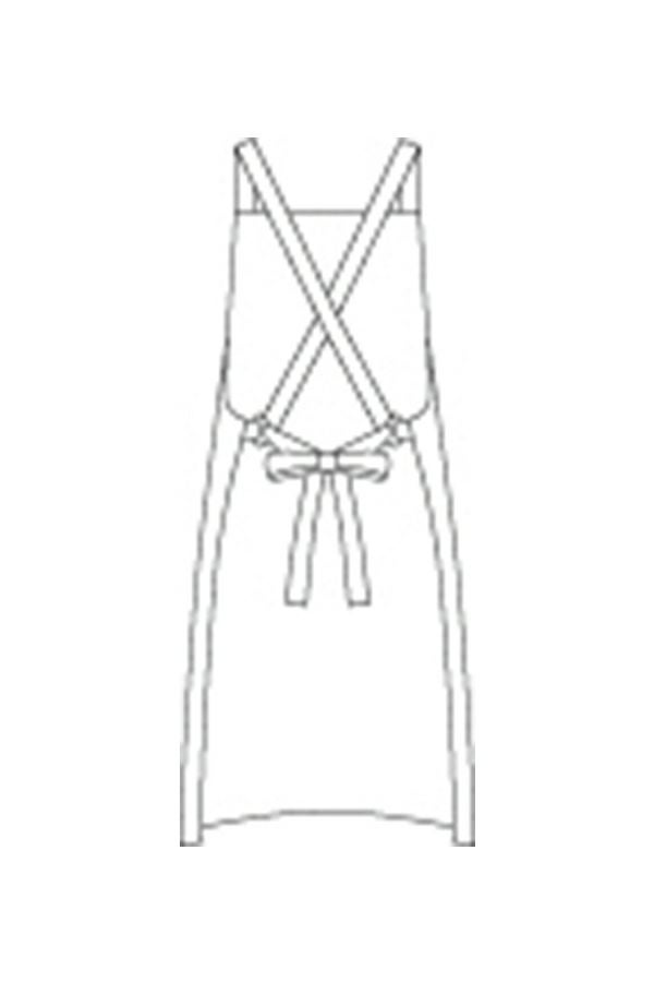 退色防止胸当てエプロン　イラスト