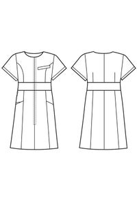 ワンピース半袖（チドリ）　イラスト