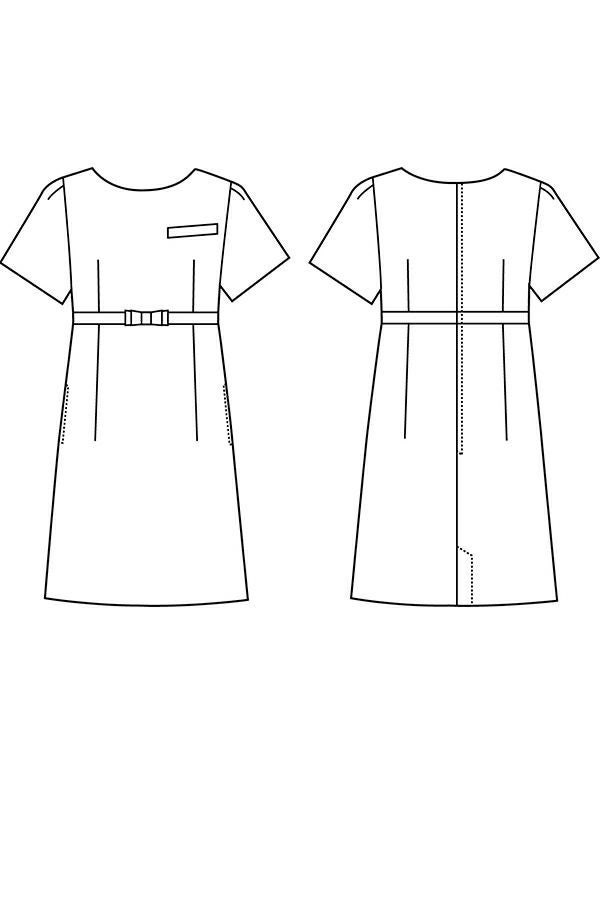 ワンピース半袖イラスト
