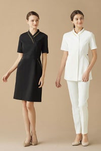 女性ジャケット半袖　ワンピース