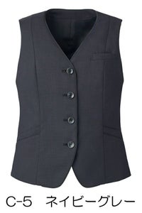 べスト（無地）　ネイビーグレー