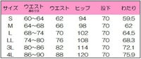 レディスストレッチストレートパンツ　サイズ表
