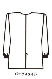 女性白衣　長袖　バックスタイル